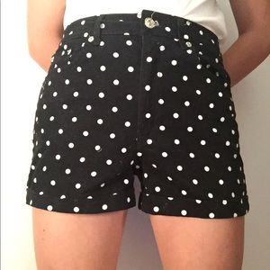 Forever 21 Polka Dot Black and White Shorts